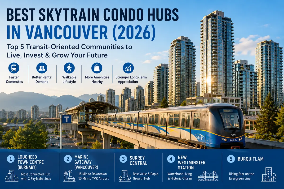Best SkyTrain Condo Hubs in Vancouver (2026): Top 5 Neighbourhoods Near Rapid Transit
